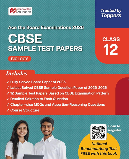 Macmillan CBSE Sample Test Papers Biology for Class 12 - Latest for 2026 Examination. Paperback