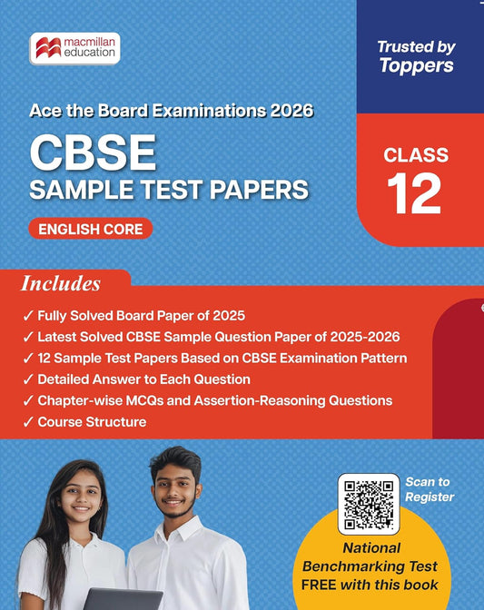 Macmillan CBSE Sample Test Papers English for Class 12 - Latest for 2026 Examination. Paperback