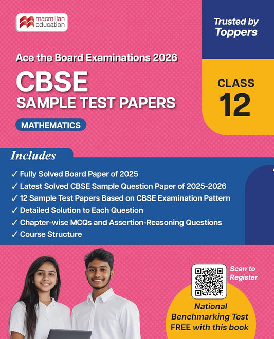 Macmillan CBSE Sample Test Papers Mathematics for Class 12 - Latest for 2026 Examination. Paperback