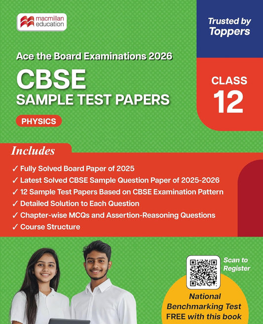 Macmillan CBSE Sample Test Papers Physics for Class 12 - Latest for 2026 Examination. Paperback