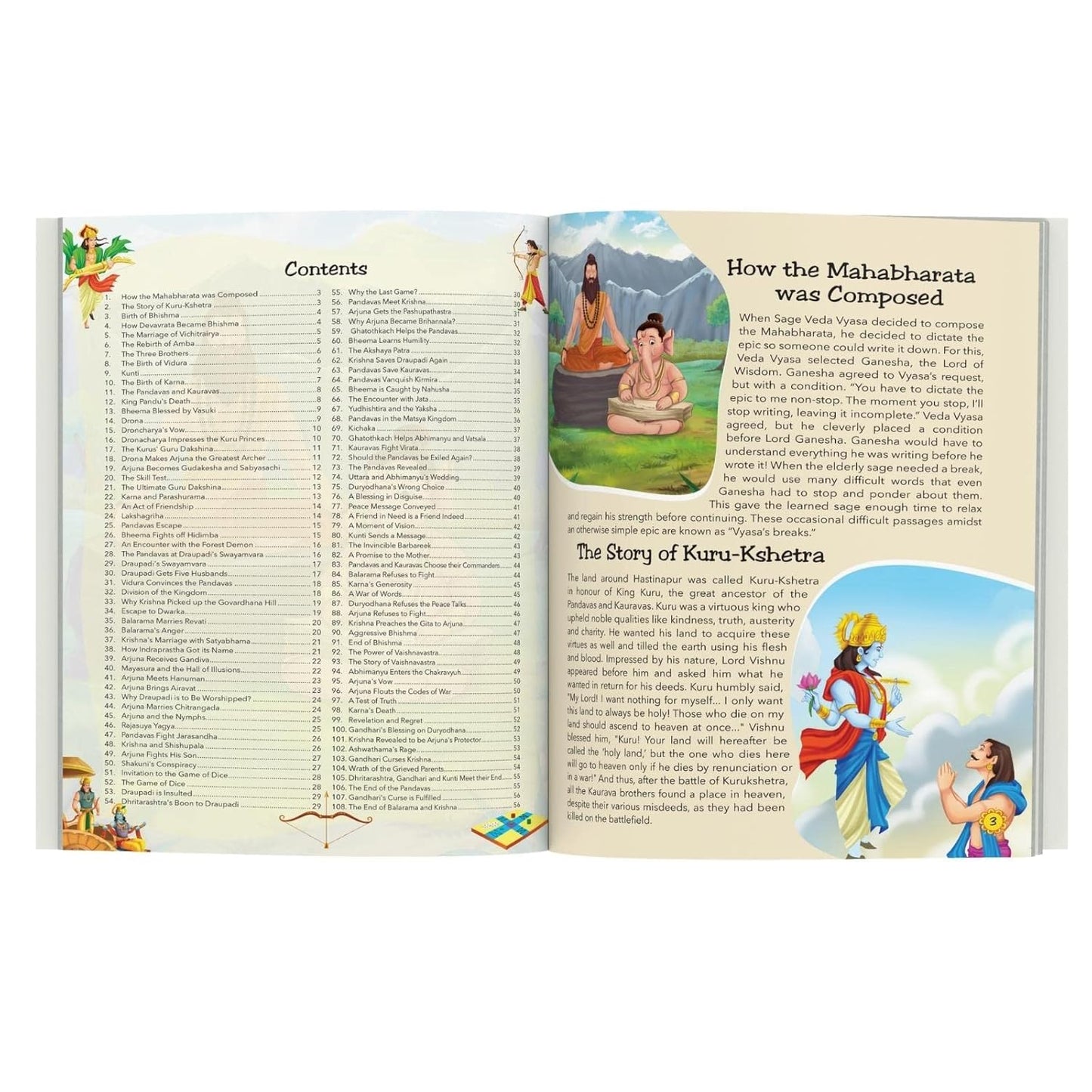 Maple - 108 Mahabharata Stories - Epic of India - Bedtime Stories - English Short Stories for Children. Paperback