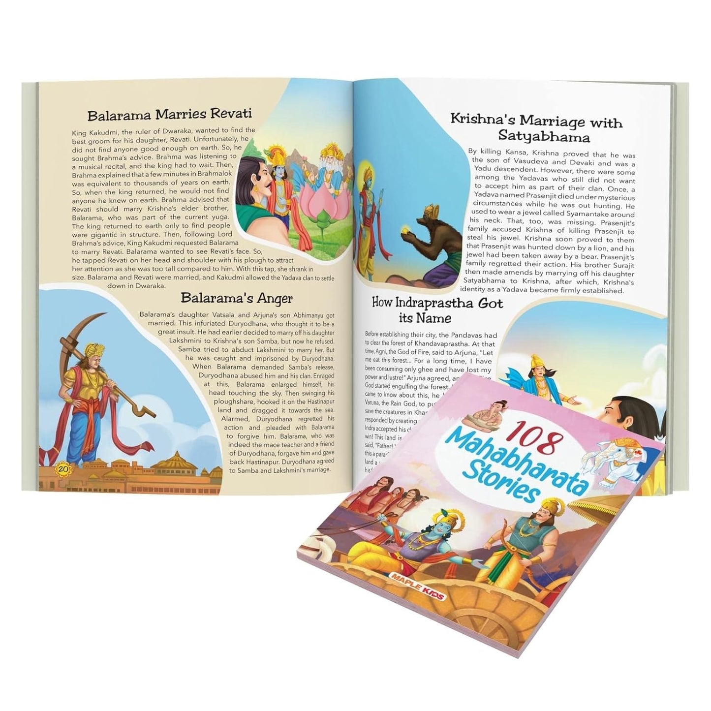 Maple - 108 Mahabharata Stories - Epic of India - Bedtime Stories - English Short Stories for Children. Paperback