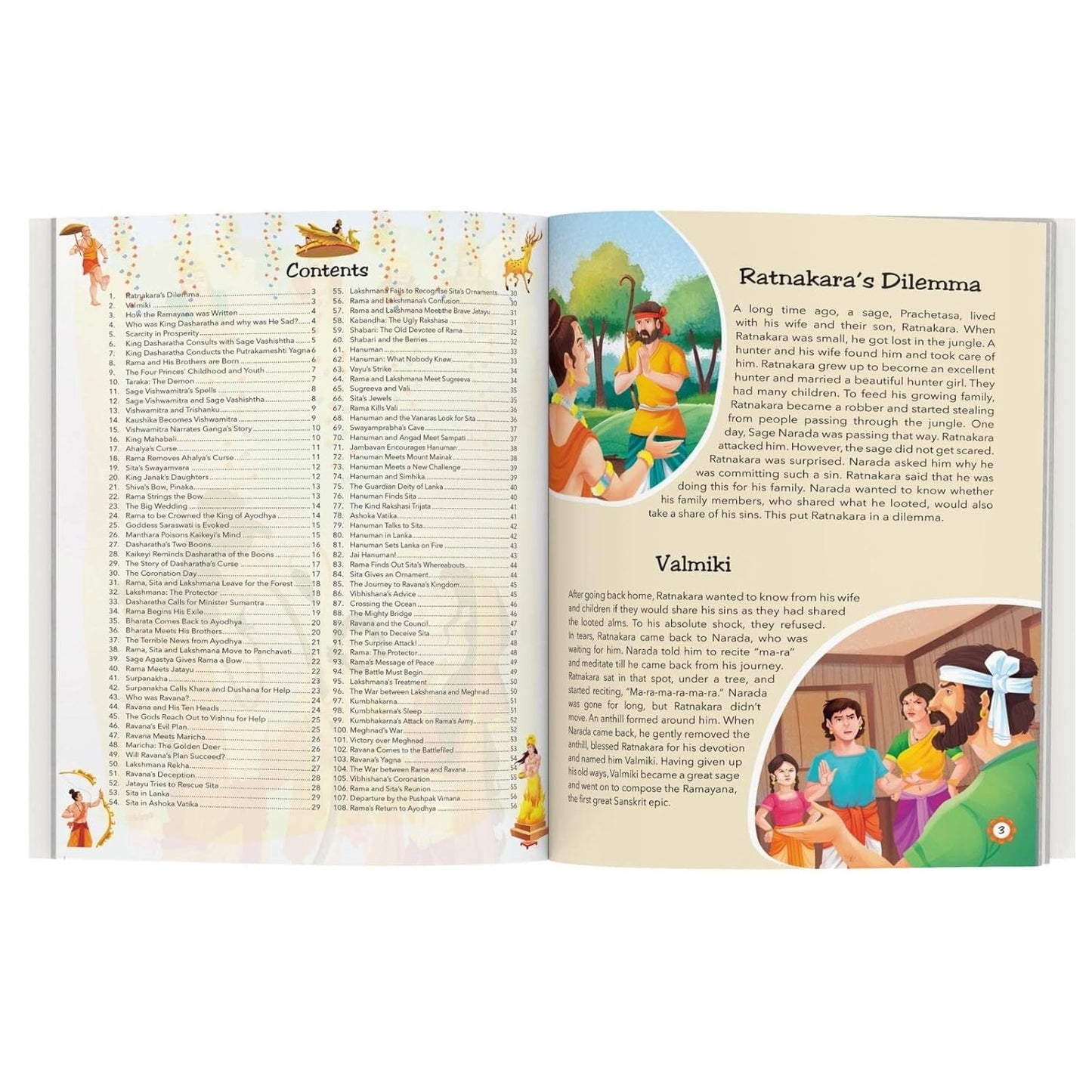 Maple - 108 Ramayana Stories - Epic of India - Bedtime Stories - English Short Stories for Children. Paperback