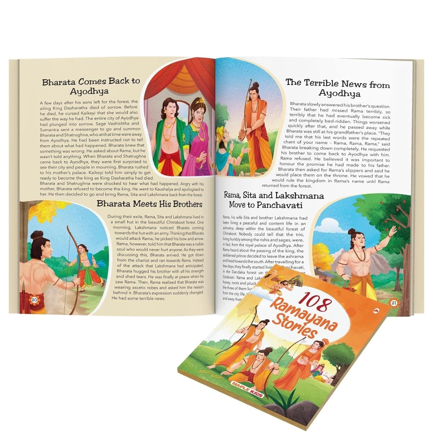 Maple - 108 Ramayana Stories - Epic of India - Bedtime Stories - English Short Stories for Children. Paperback
