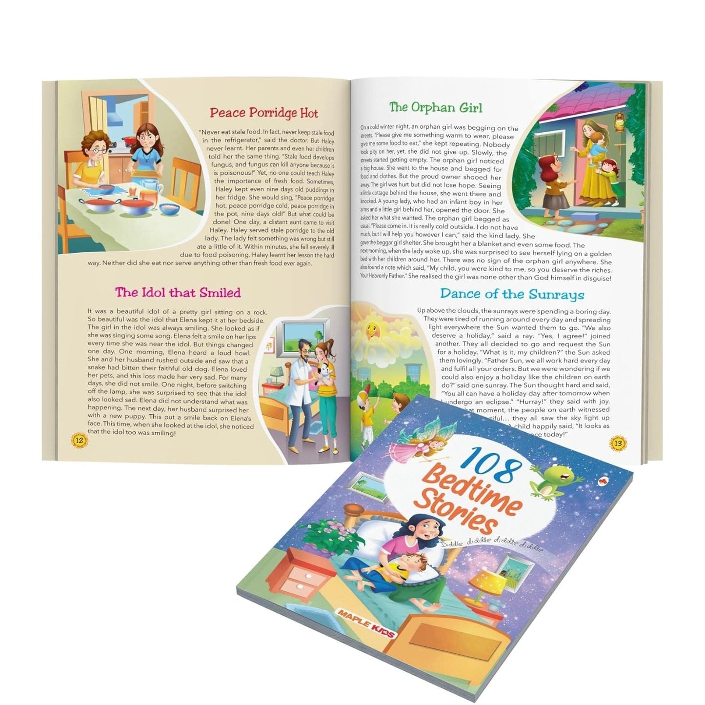 Maple 108 Bedtime Stories (Illustrated) - Story Book for Kids - English Short Stories for Children - Read Aloud to Infants, Toddlers