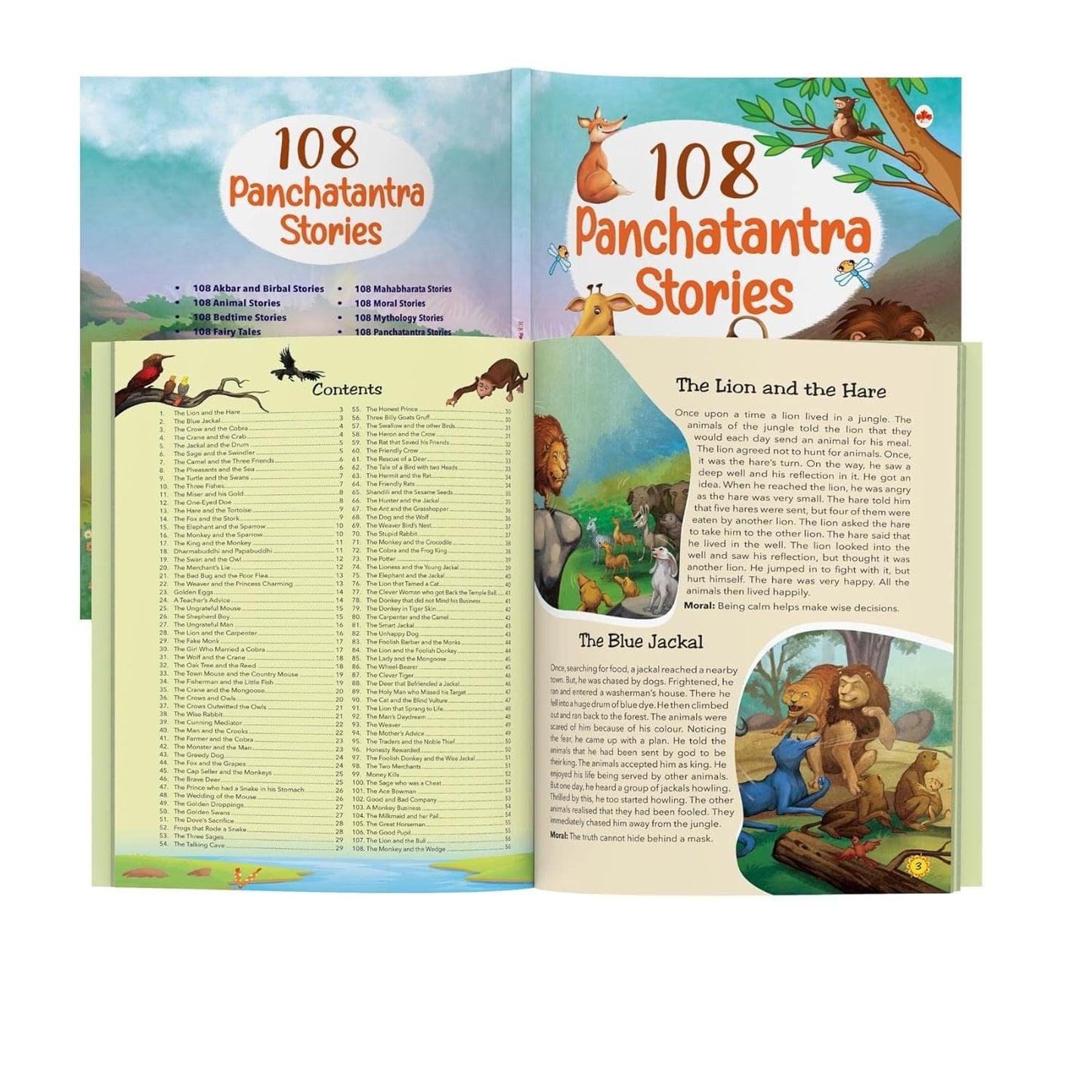 Maple 108 Panchatantra Stories (Illustrated) - Story Book for Kids - English Short Stories