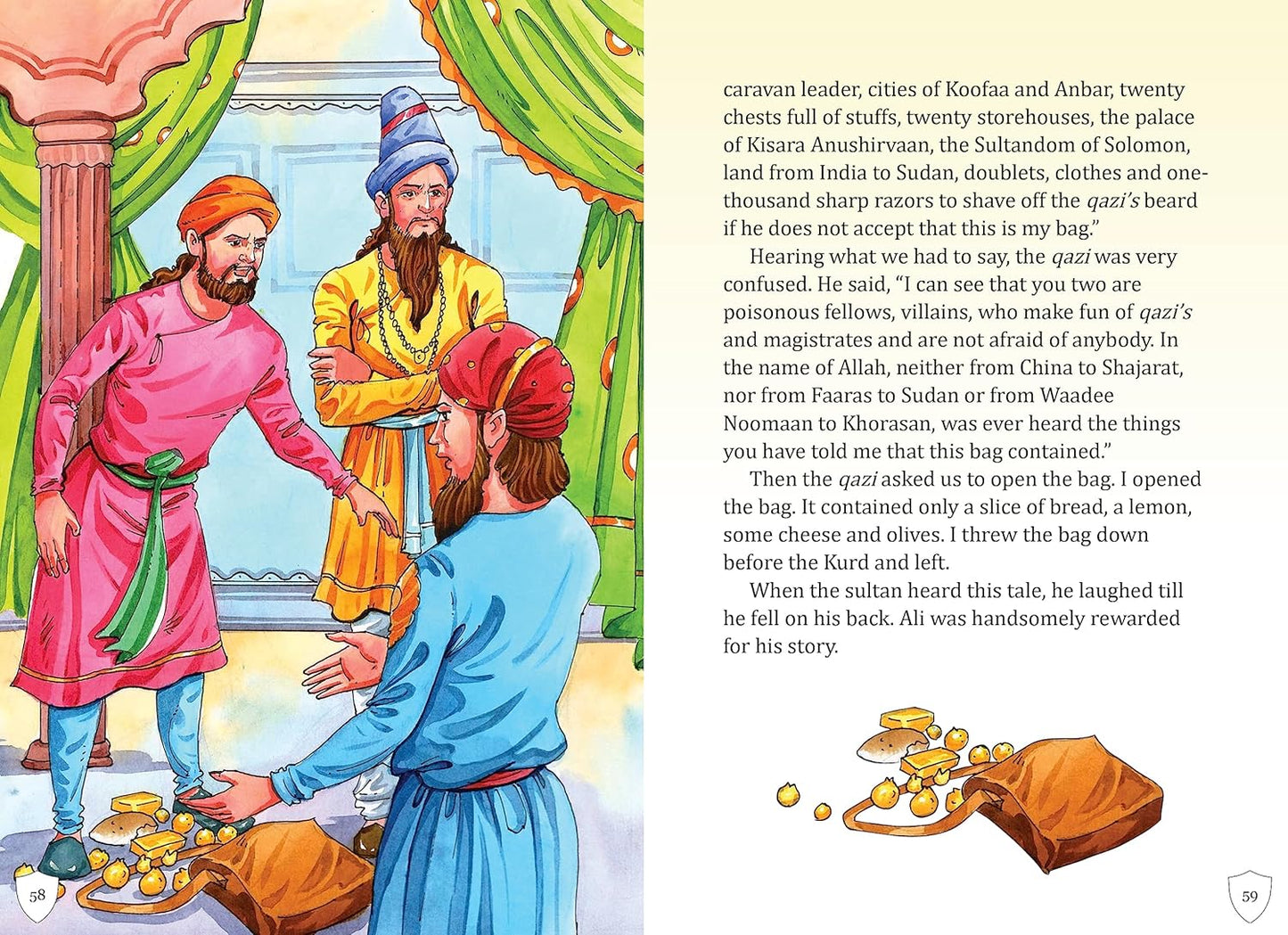 Maple Famous Illustrated Tales of Arabian Nights - English Short Stories with Colorful Pictures - Bedtime Children Story Book. Paperback