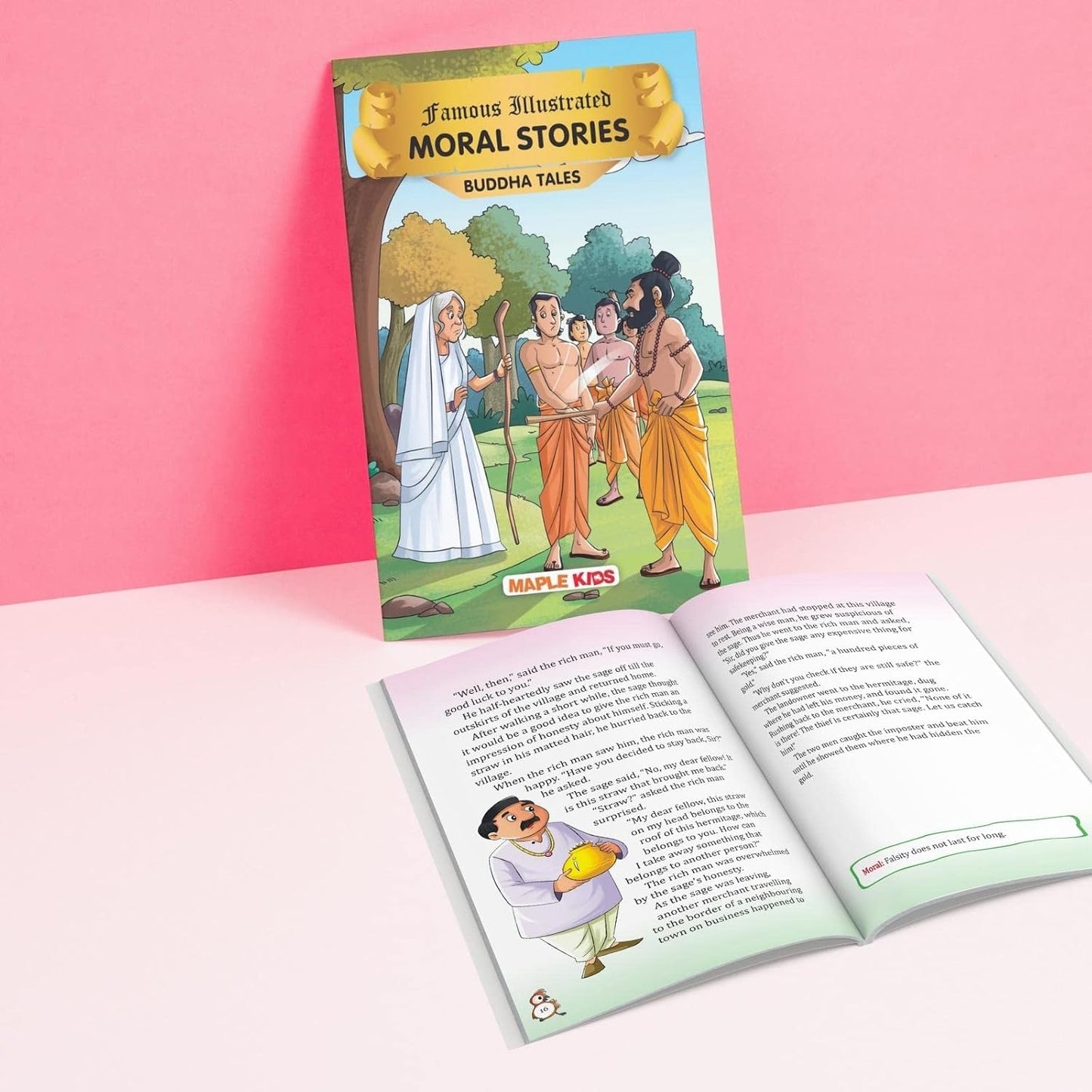 Maple Famous Illustrated Moral Stories BUDDHA TALES - Jataka Stories from India - Story Book for Kids - 6+ Years Old. Paperback