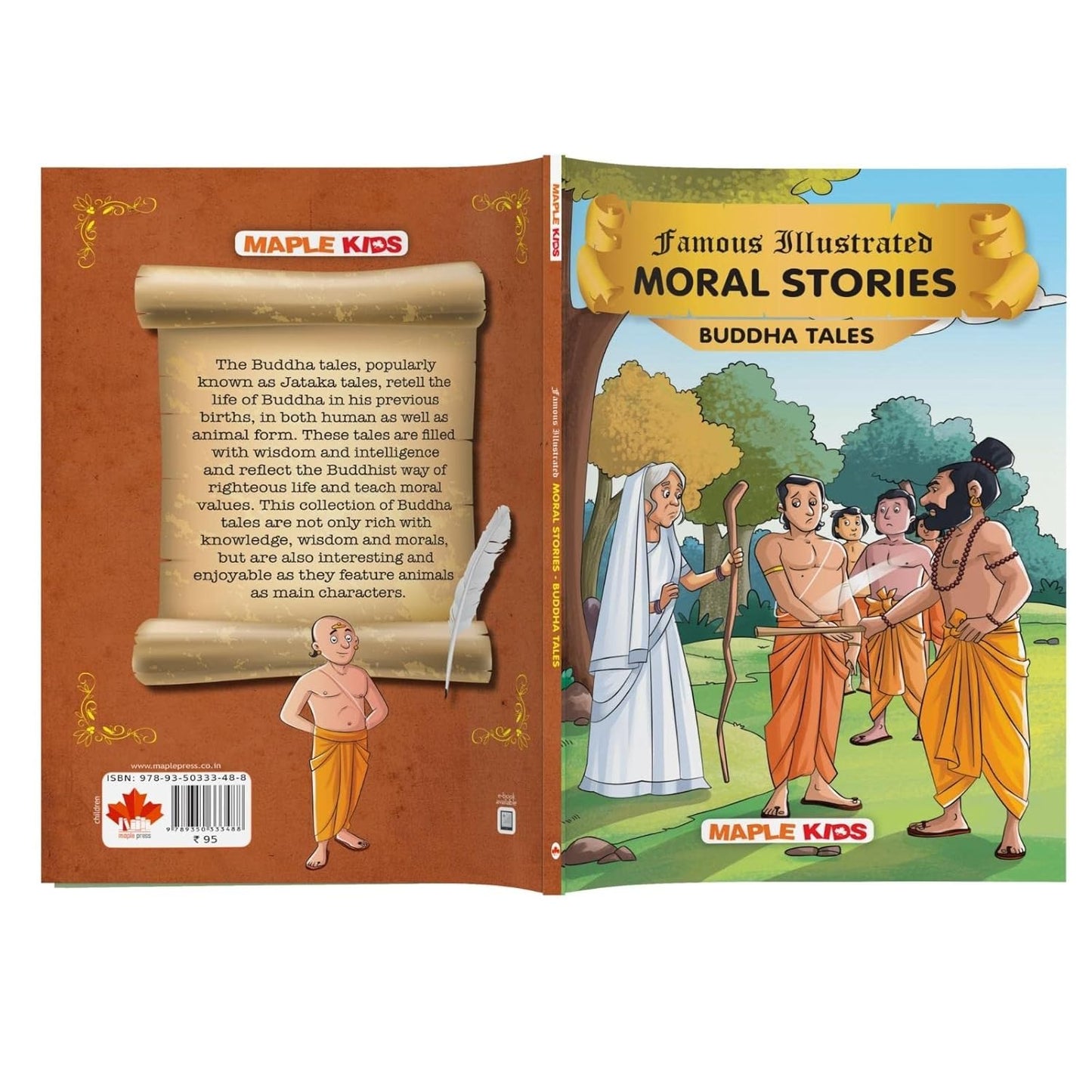 Maple Famous Illustrated Moral Stories BUDDHA TALES - Jataka Stories from India - Story Book for Kids - 6+ Years Old. Paperback