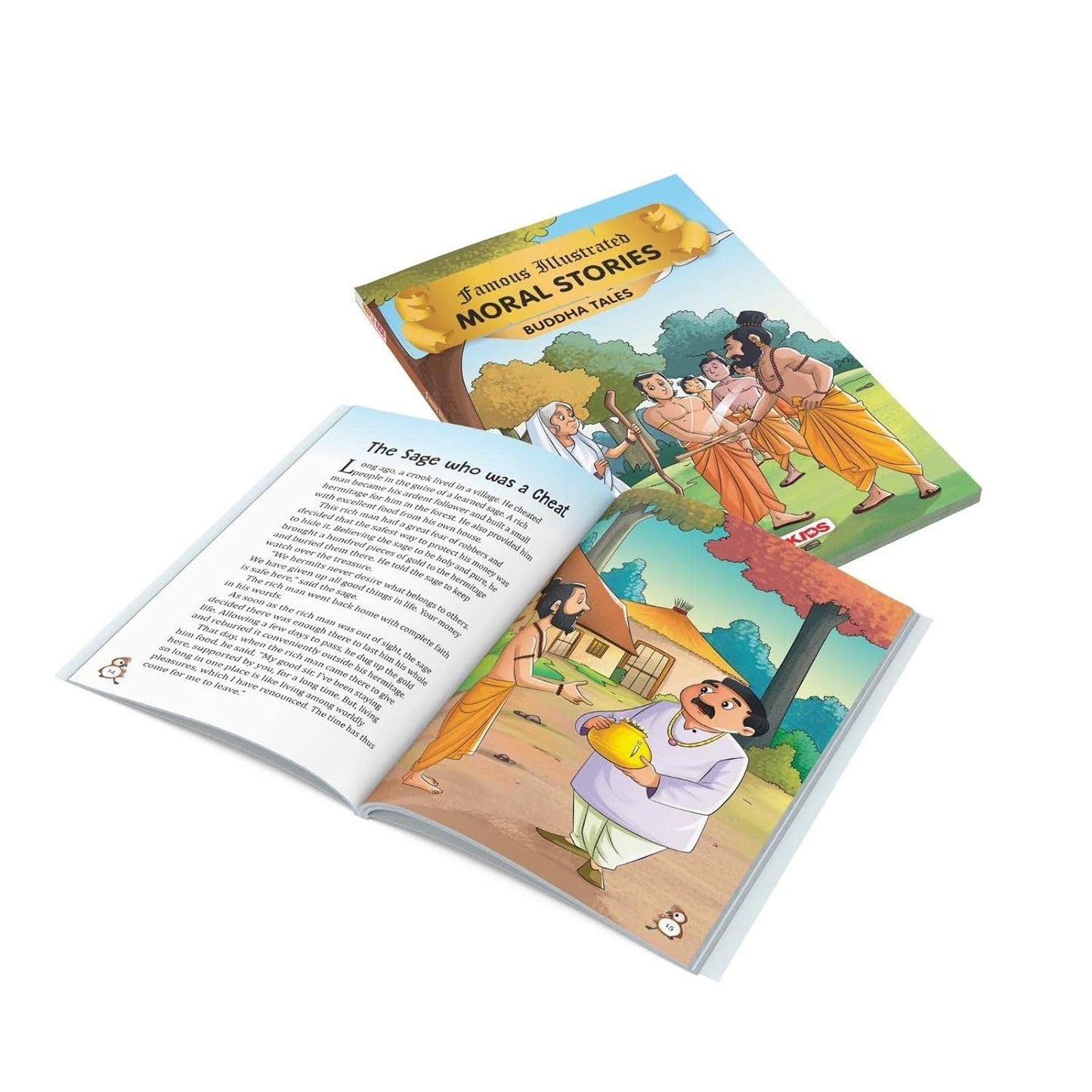 Maple Famous Illustrated Moral Stories BUDDHA TALES - Jataka Stories from India - Story Book for Kids - 6+ Years Old. Paperback