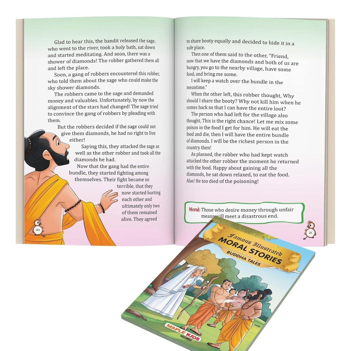 Maple Famous Illustrated Moral Stories BUDDHA TALES - Jataka Stories from India - Story Book for Kids - 6+ Years Old. Paperback