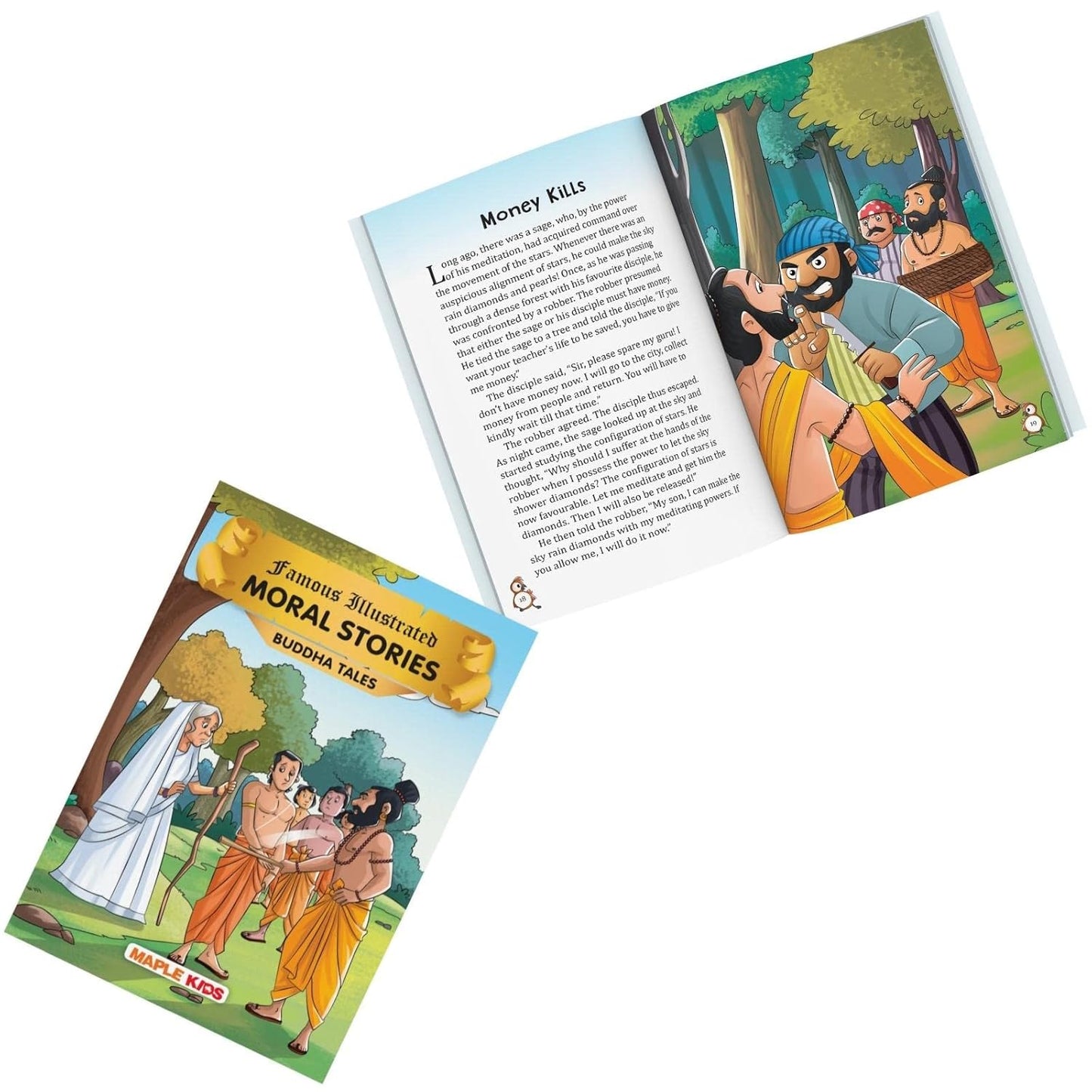 Maple Famous Illustrated Moral Stories BUDDHA TALES - Jataka Stories from India - Story Book for Kids - 6+ Years Old. Paperback