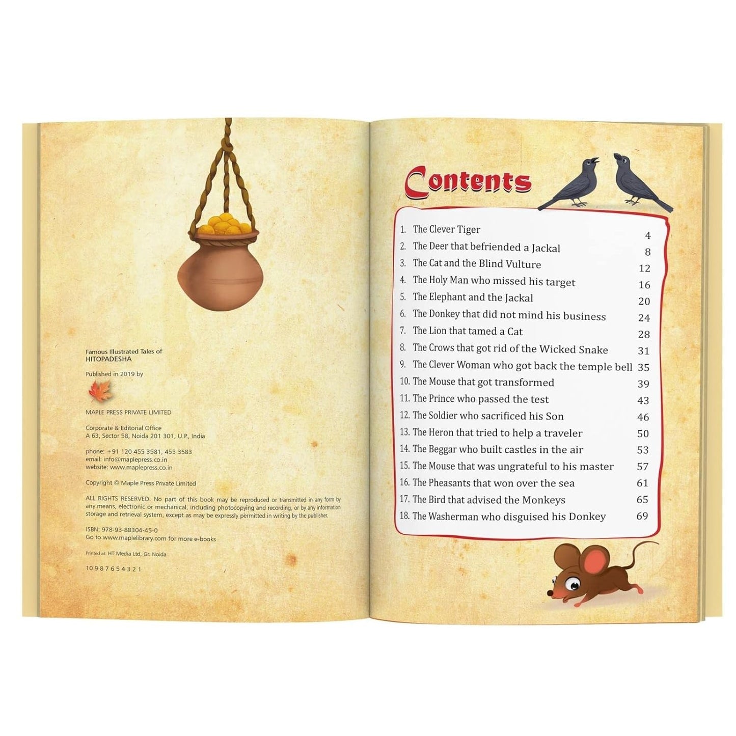 Maple Famous Illustrated Tales of Hitopadesha - Story book for Kids - Book for Kids 6+ Years Old. Paperback