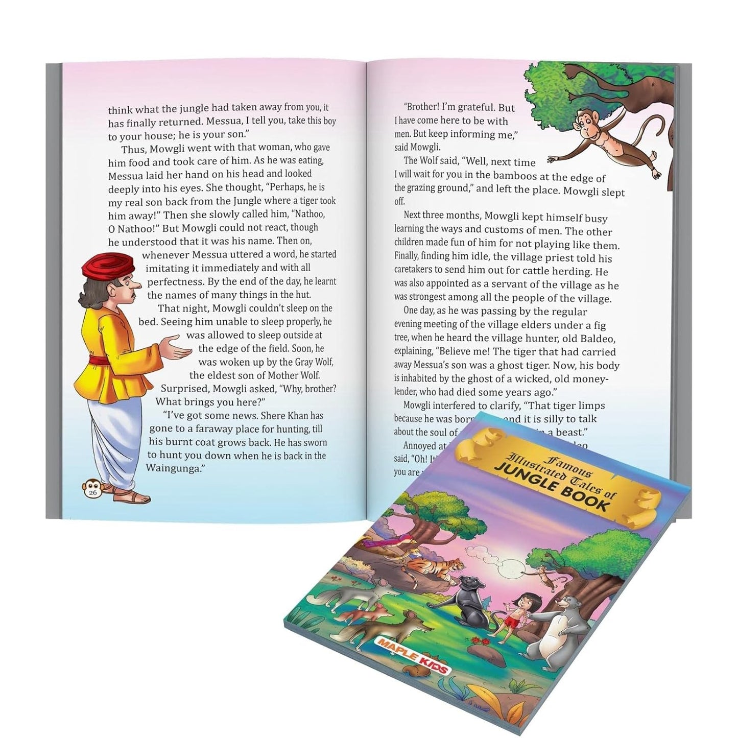 Maple Famous Illustrated Tales of Jungle Book - Story book for Kids - Book for Kids 6+ Years Old. Paperback