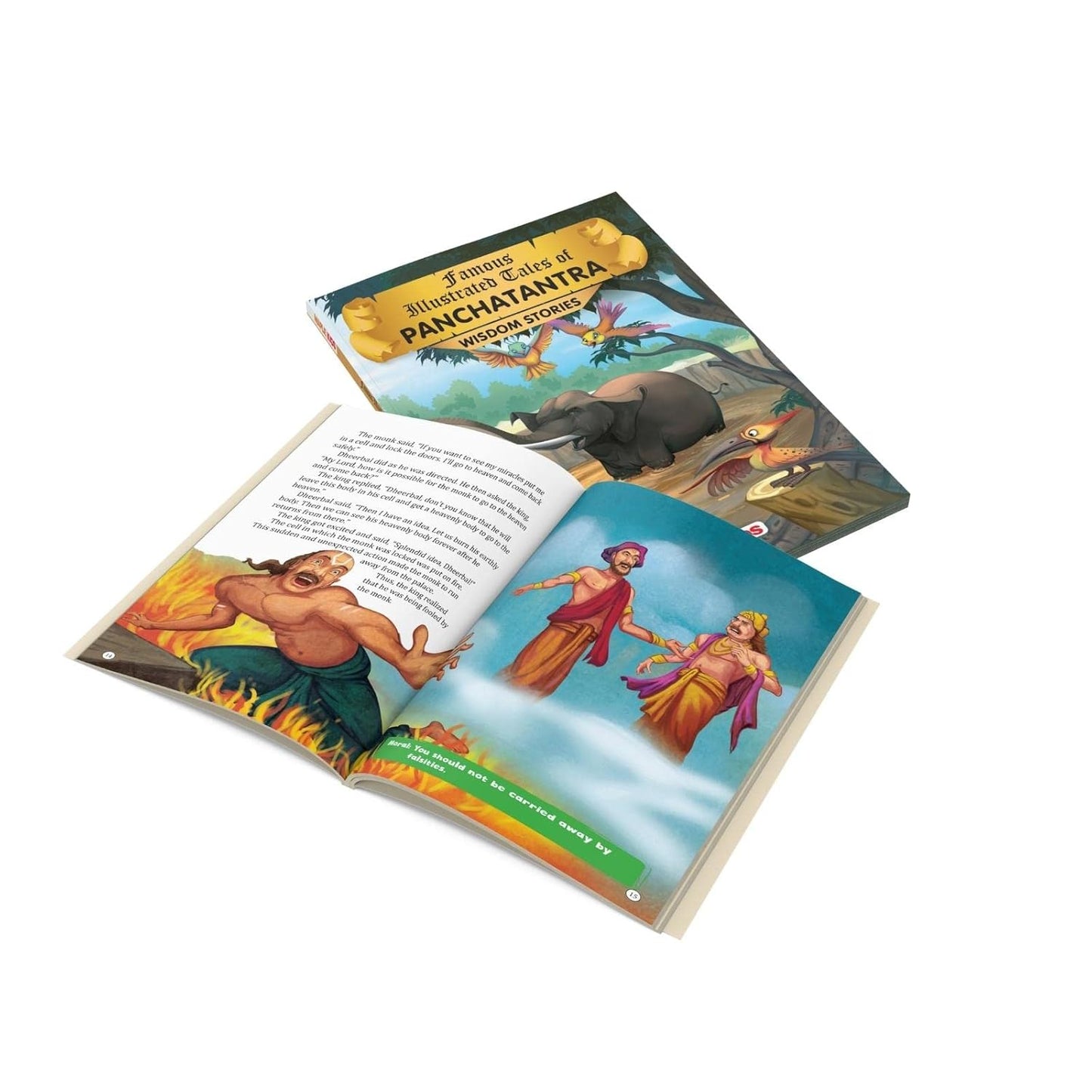 Maple Famous Illustrated Tales of Panchatantra - Wisdom Stories - Story Book for Kids - English Short Stories with Colourful Pictures. Paperback