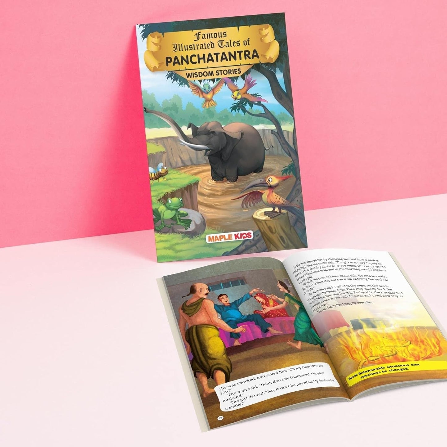 Maple Famous Illustrated Tales of Panchatantra - Wisdom Stories - Story Book for Kids - English Short Stories with Colourful Pictures. Paperback