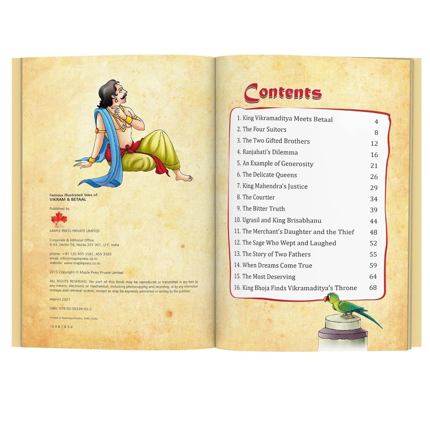Maple Famous Illustrated Tales of Vikram and Betaal - Story book for Kids - Book for Kids 6+ Years Old. Paperback