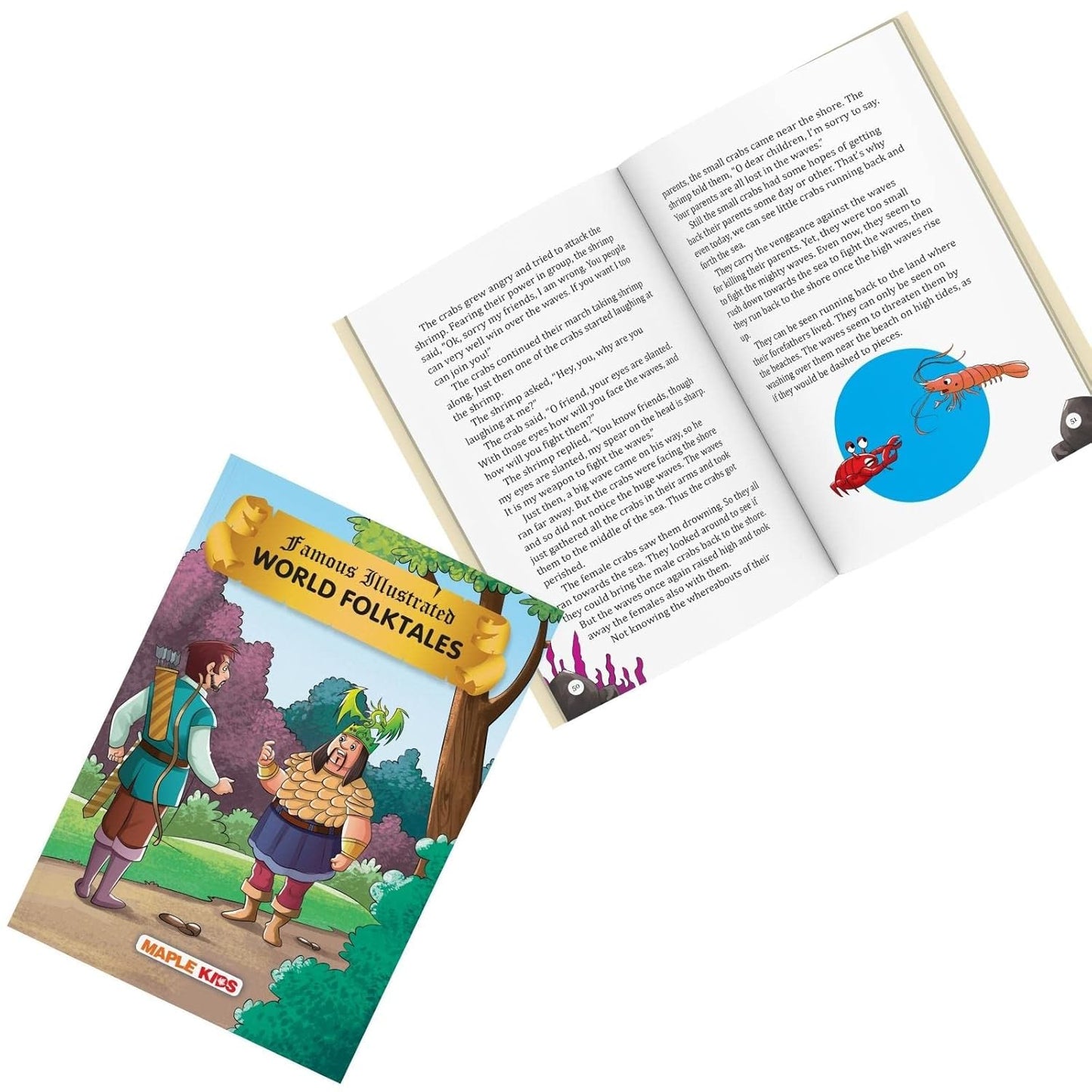 Maple Famous Illustrated Tales of World Folktales - Story Book for Kids - English Short Stories with Colourful Pictures. Paperback