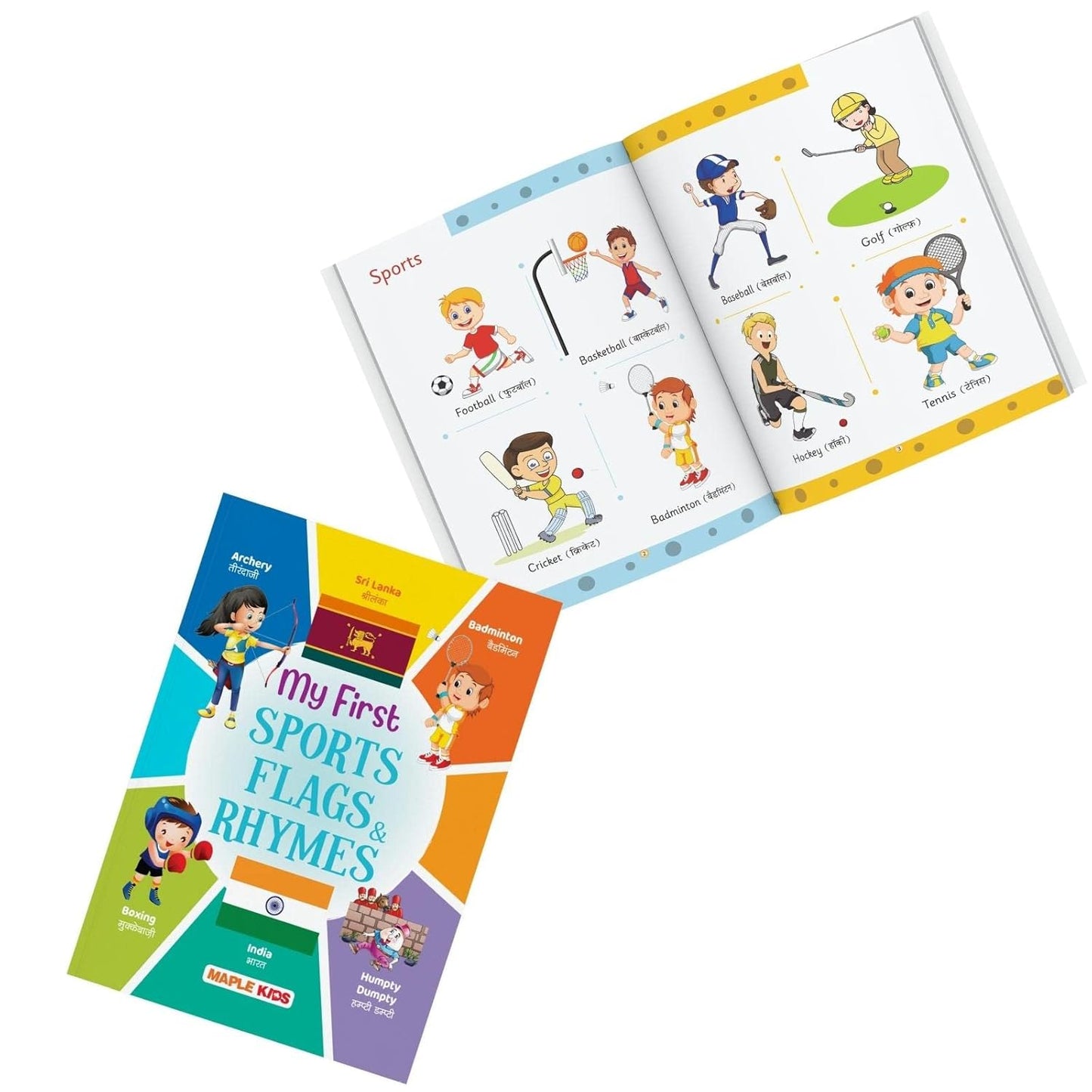 Maple Picture Books Collection for Early Learning for Kids (Set of 10 Books) – Wipe and Clean - 160 Pages - Alphabet, Colours, Opposites, Numbers, Animals - preschool, baby, toddler. Paperback
