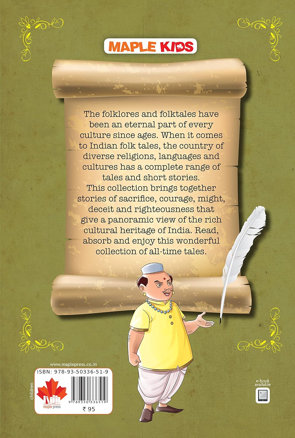 Maple Famous Illustrated India Folktales - Bedtime Stories - Children Story Book - Book for Kids 6+ Years Old. Paperback