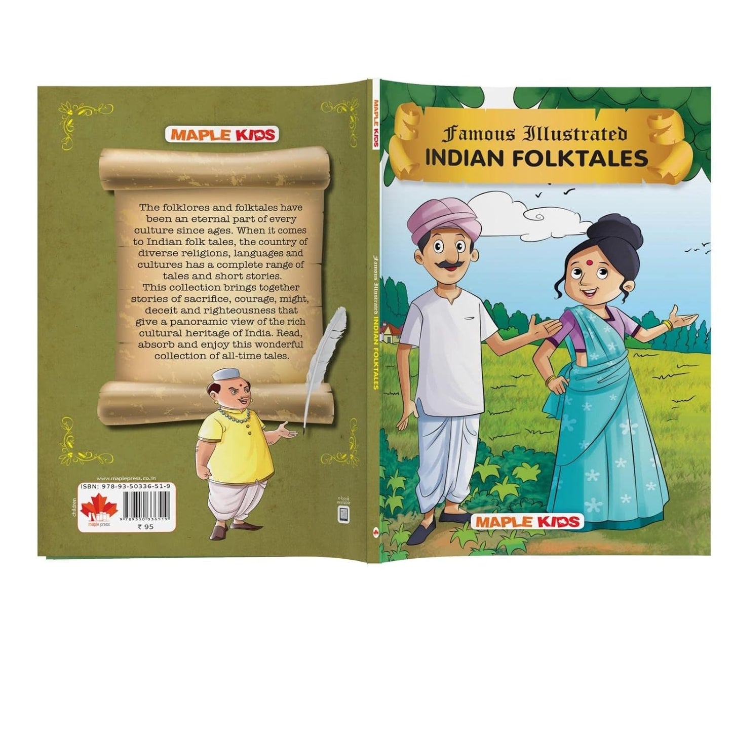 Maple Famous Illustrated India Folktales - Bedtime Stories - Children Story Book - Book for Kids 6+ Years Old. Paperback