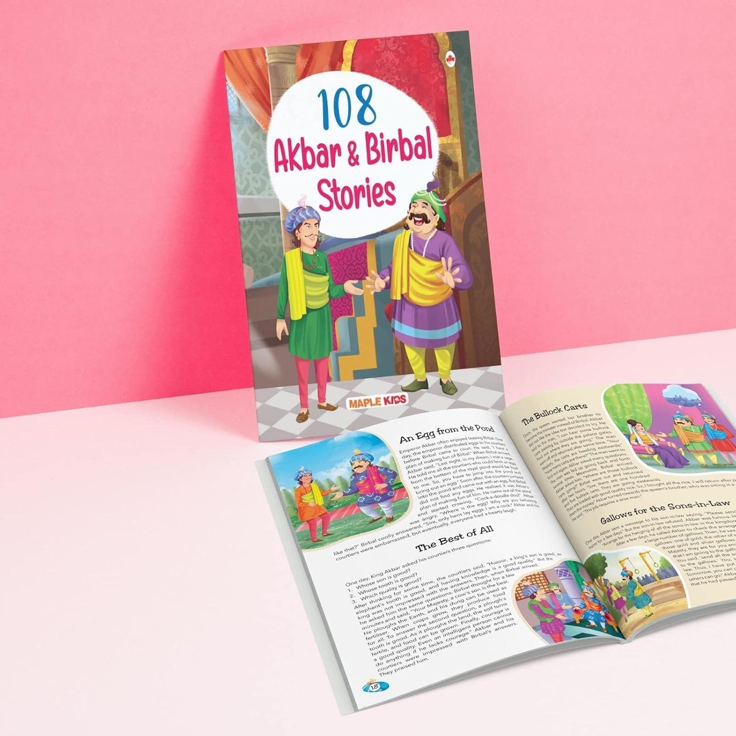 Maple 108 Akbar Birbal Stories (Illustrated) - Story Book for Kids - English Short Stories for Children - Read Aloud to Infants, Toddlers