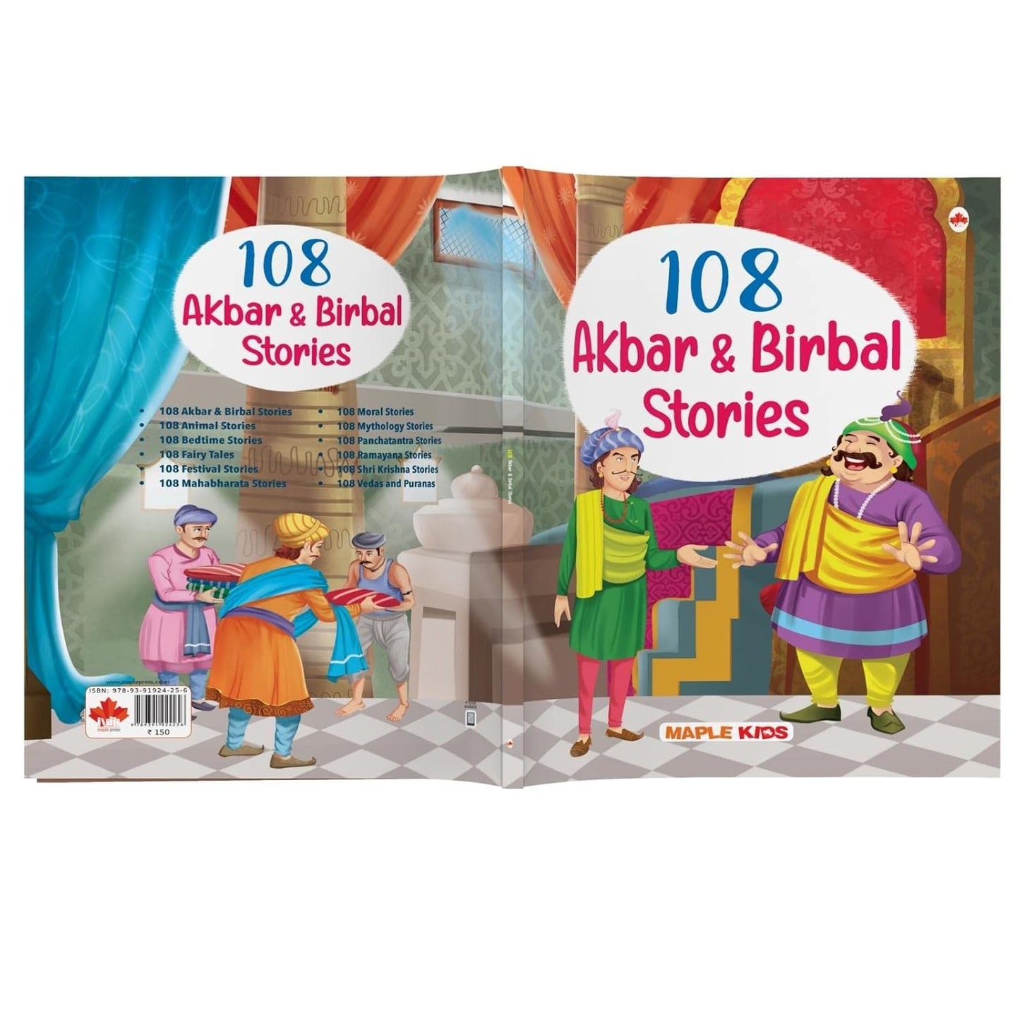 Maple 108 Akbar Birbal Stories (Illustrated) - Story Book for Kids - English Short Stories for Children - Read Aloud to Infants, Toddlers