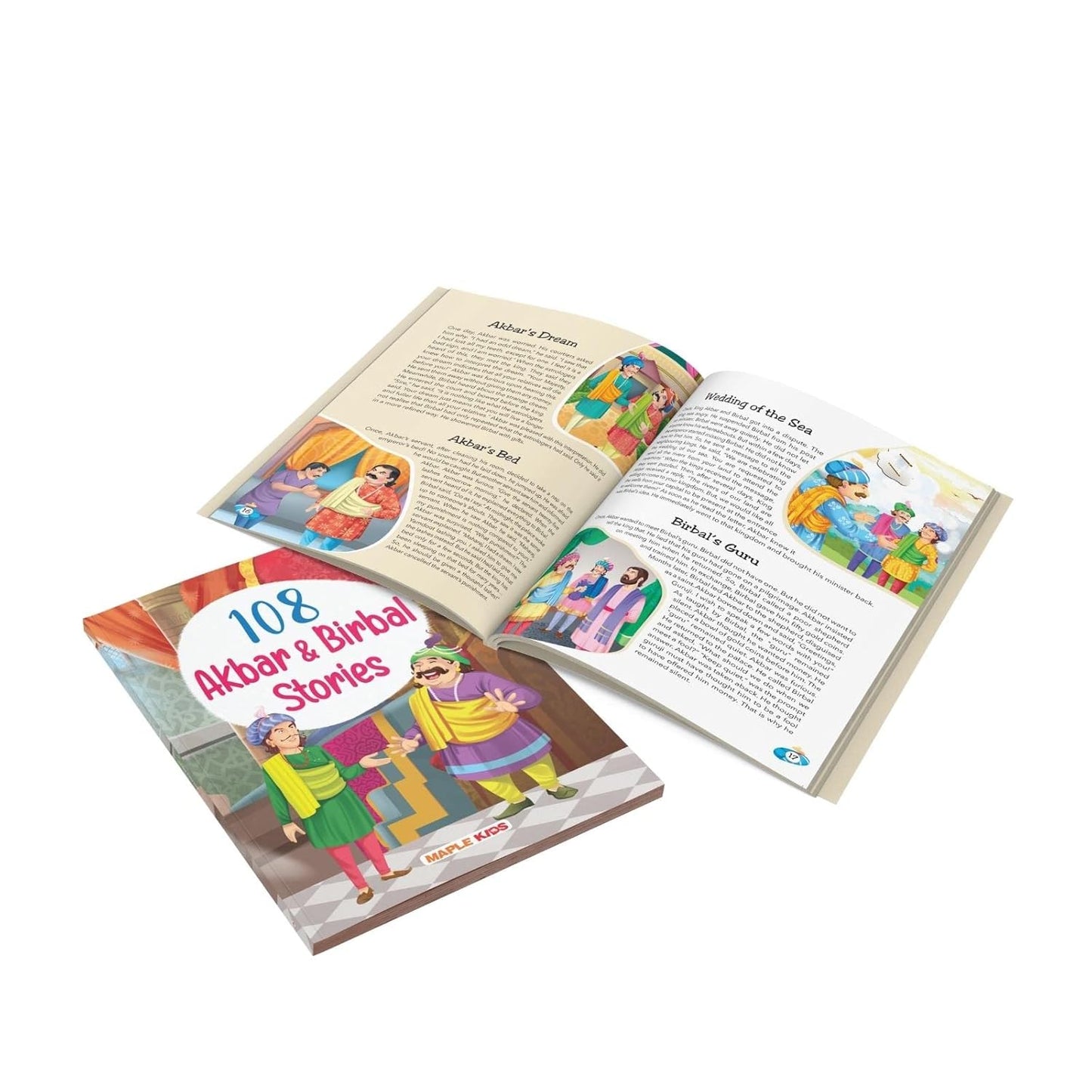 Maple 108 Akbar Birbal Stories (Illustrated) - Story Book for Kids - English Short Stories for Children - Read Aloud to Infants, Toddlers