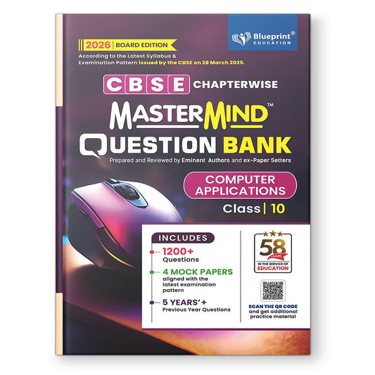 MasterMind Computer Applications CBSE Question Bank Class 10 Latest Pattern for 2026 Examination - Paperback