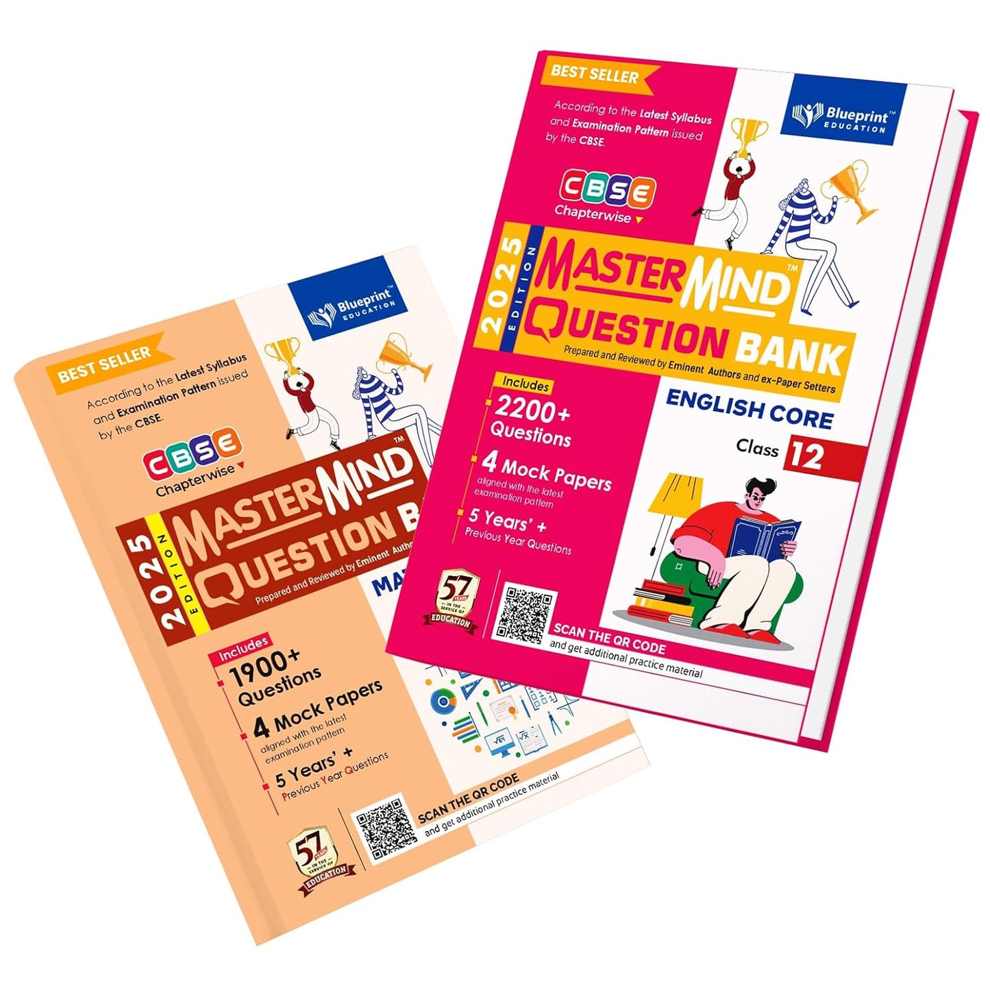 Blueprint Mastermind Question Bank Class 12 English and Math's. Set of 2 Books for 2025 Examination - Paperback