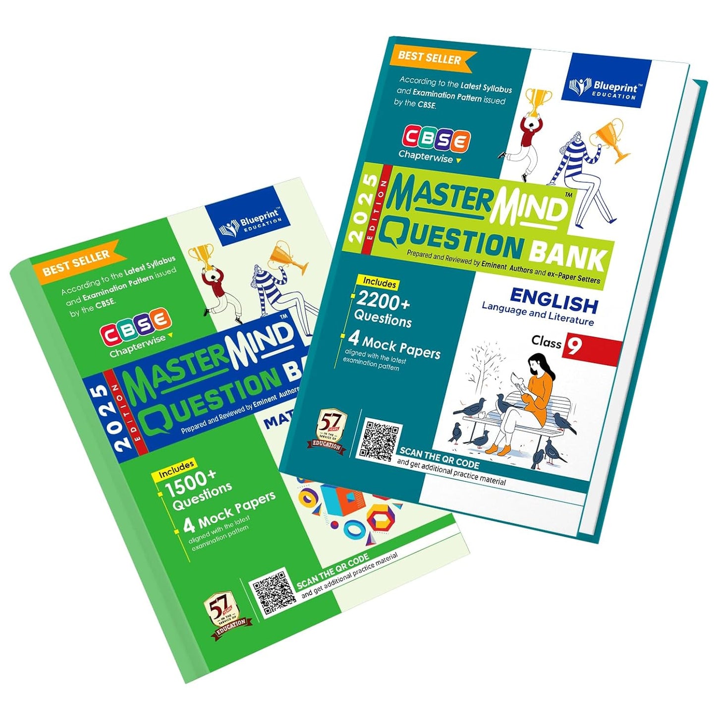 Blueprint Mastermind Question Bank Class 9  Math's & English. Set of 2 Books for 2025 Examination - Paperback