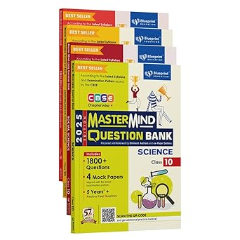 Blueprint Mastermind Question Bank Class 10 Science, Mathematics Standard, Social Science & English. Set of 4 Books for 2025 Examination - Paperback