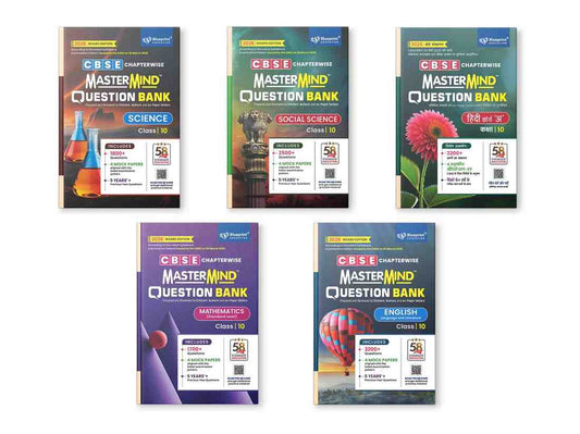 Blueprint Mastermind Question Bank Class 10 Science, Mathematics Standard, Social Science, English & Hindi (A). Set of 5 Books for 2026 Examination - Paperback