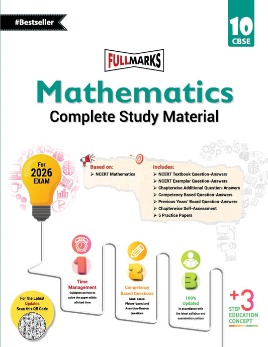 Full Marks CBSE Mathematics (Complete Study Material) For Class 10 - Latest for 2025-26 Session