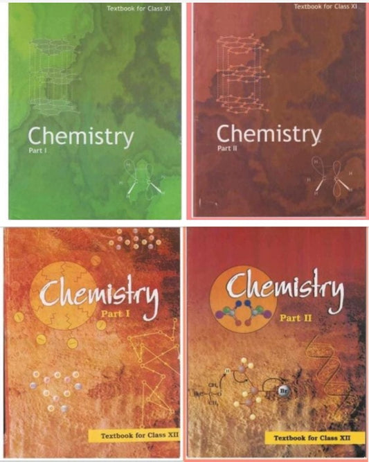 NCERT Chemistry (Part 1 & 2) Set of 4 Books For Class 11 & 12 - Latest For 2024-25 Session