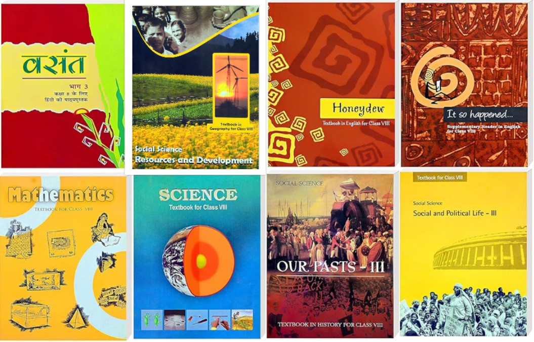 NCERT Book Set (Vasant-3, Honey dew, Math, Science, Its So happened, Resources and Development, Our Past-3, Social and Political Life-3) Textbook For Class 8 - Latest For 2024-25 Session