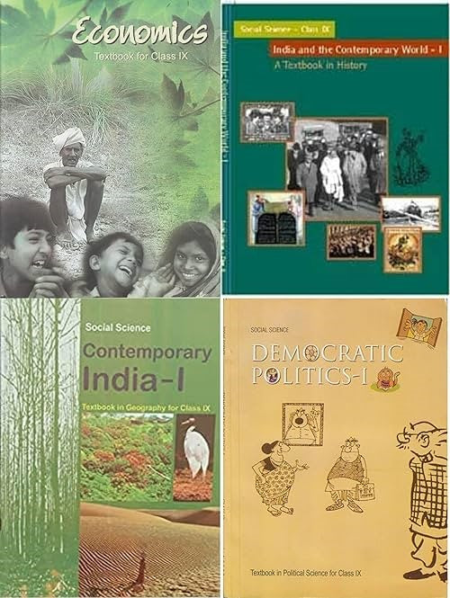 NCERT Book Set (Economics, Indian and the Contemporary World - I, Contemporary India - I, Democratic Politics -I) Textbook For Class 9 - Latest For 2024-25 Session