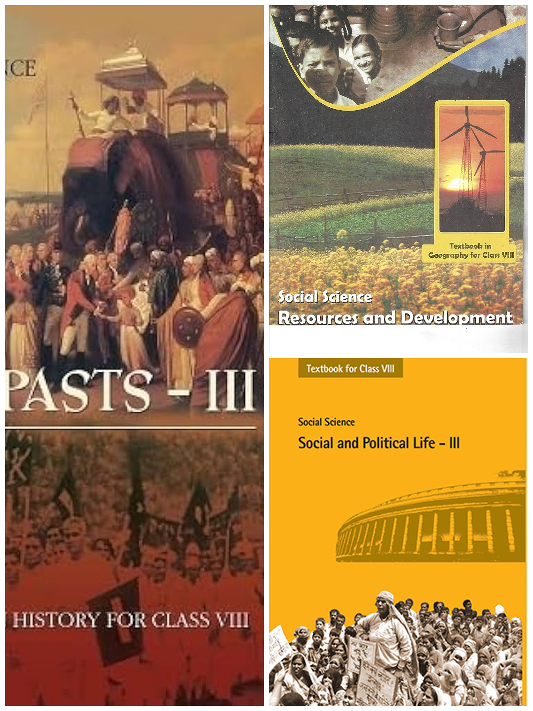 NCERT Social & Political Life - III (Political), Our Pasts - III (History) & Resources and Development (Geography) Textbook For Class 8 - Latest For 2024-25 Session