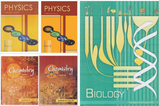 NCERT Physics (Part 1 & 2), Chemistry (Part 1 & 2) & Biology (Set of 5 Books) For Class 12 - Latest For 2024-25 Session