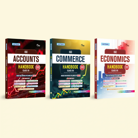 Nageen ISC Accounts, Economics and Commerce Handbook Class 12 _Based on Revised Syllabus by CISCE - Set of 3 Books - for 2026 Exam's