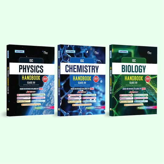 Nageen ISC Physics, Chemistry and Biology Handbook for Class 12 _ Based on Revised Syllabus by CISCE (Set of 3 Books) - for 2026 Exam's