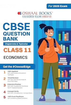 Oswaal CBSE Question Bank Economics For Class 11 - Latest for 2025 Board Exams