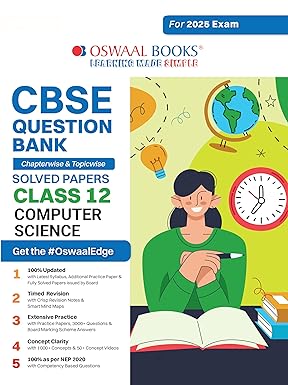 Oswaal CBSE Question Bank Computer Science For Class 12 - Latest for 2025 Board Exams