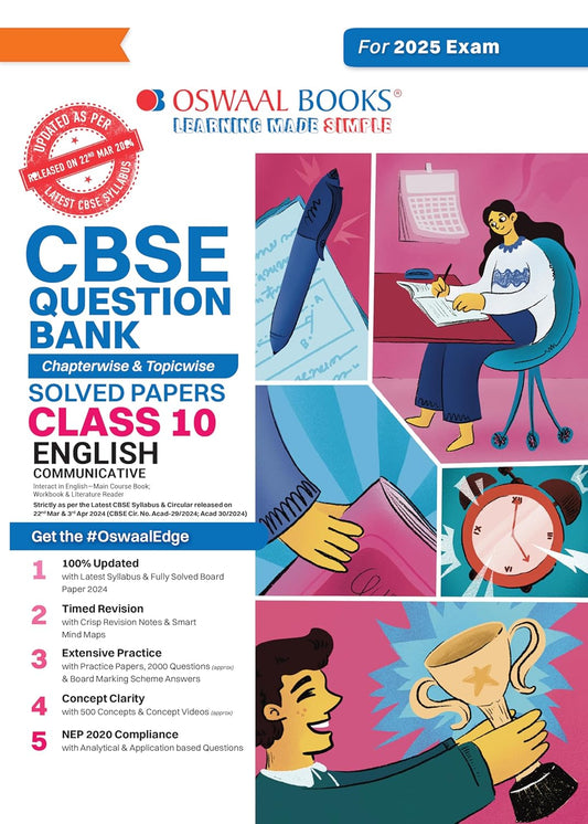 Oswaal CBSE Question Bank English Communicative For Class 10 - Latest for 2025 Board Exams