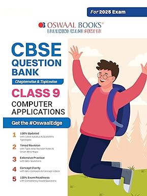 Oswaal CBSE Question Bank Computer Application For Class 9 - Latest for 2025 Board Exams