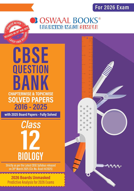 Oswaal CBSE Question Bank Biology For Class 12 - Latest for 2026 Board Exams