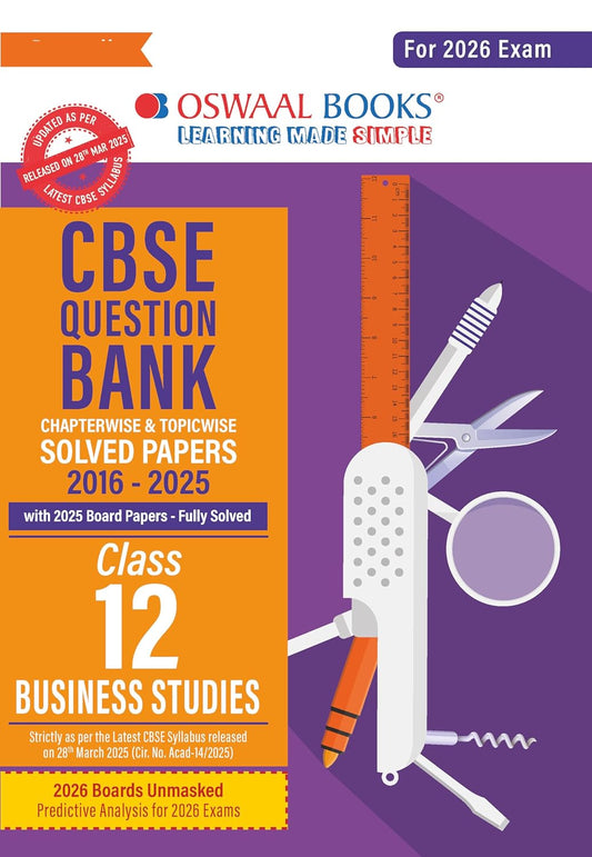 Oswaal CBSE Question Bank Business Studies For Class 12 - Latest for 2026 Board Exams