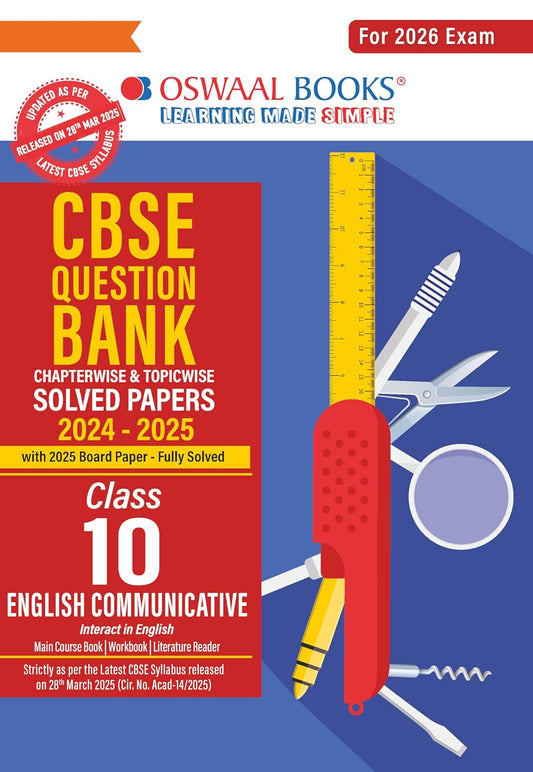 Oswaal CBSE Question Bank English Communicative For Class 10 - Latest for 2026 Board Exams