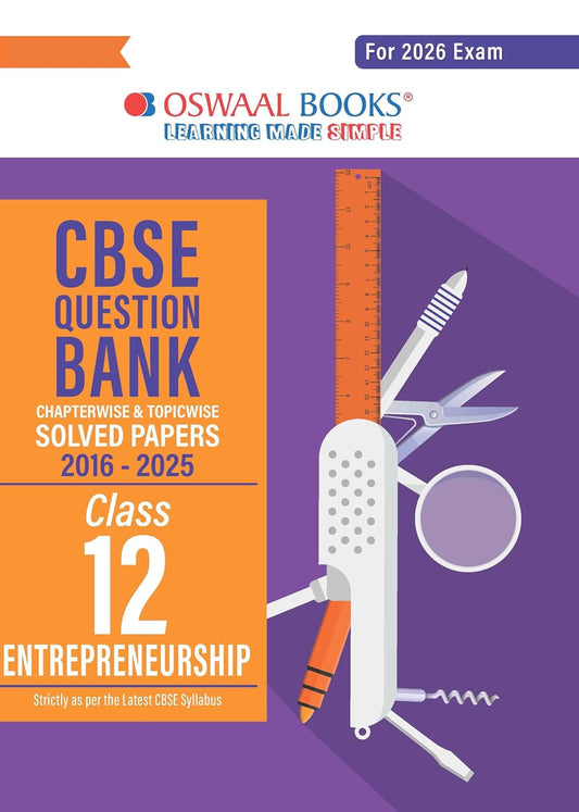 Oswaal CBSE Question Bank Entrepreneurship For Class 12 - Latest for 2026 Board Exams