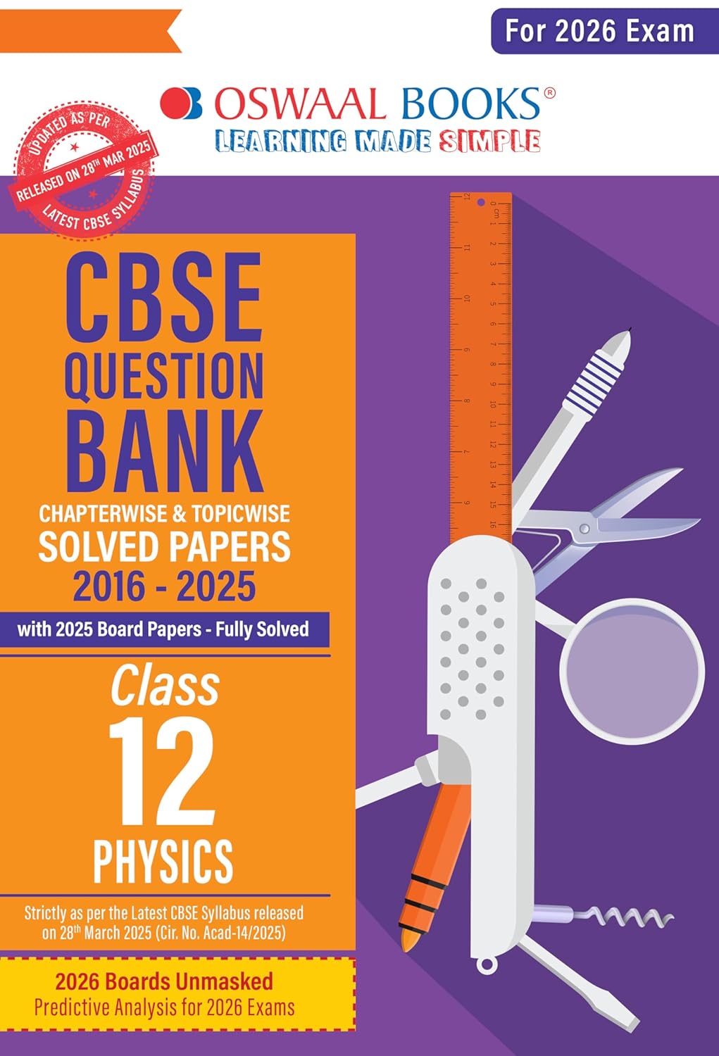 Oswaal CBSE Question Bank Physics For Class 12 - Latest for 2026 Board Exams